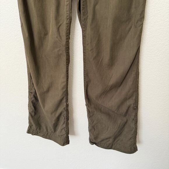[J. Crew] Olive Green City Fit Straight Leg Utility Pants Belted Roll Tab Size 4 - Picture 5 of 10